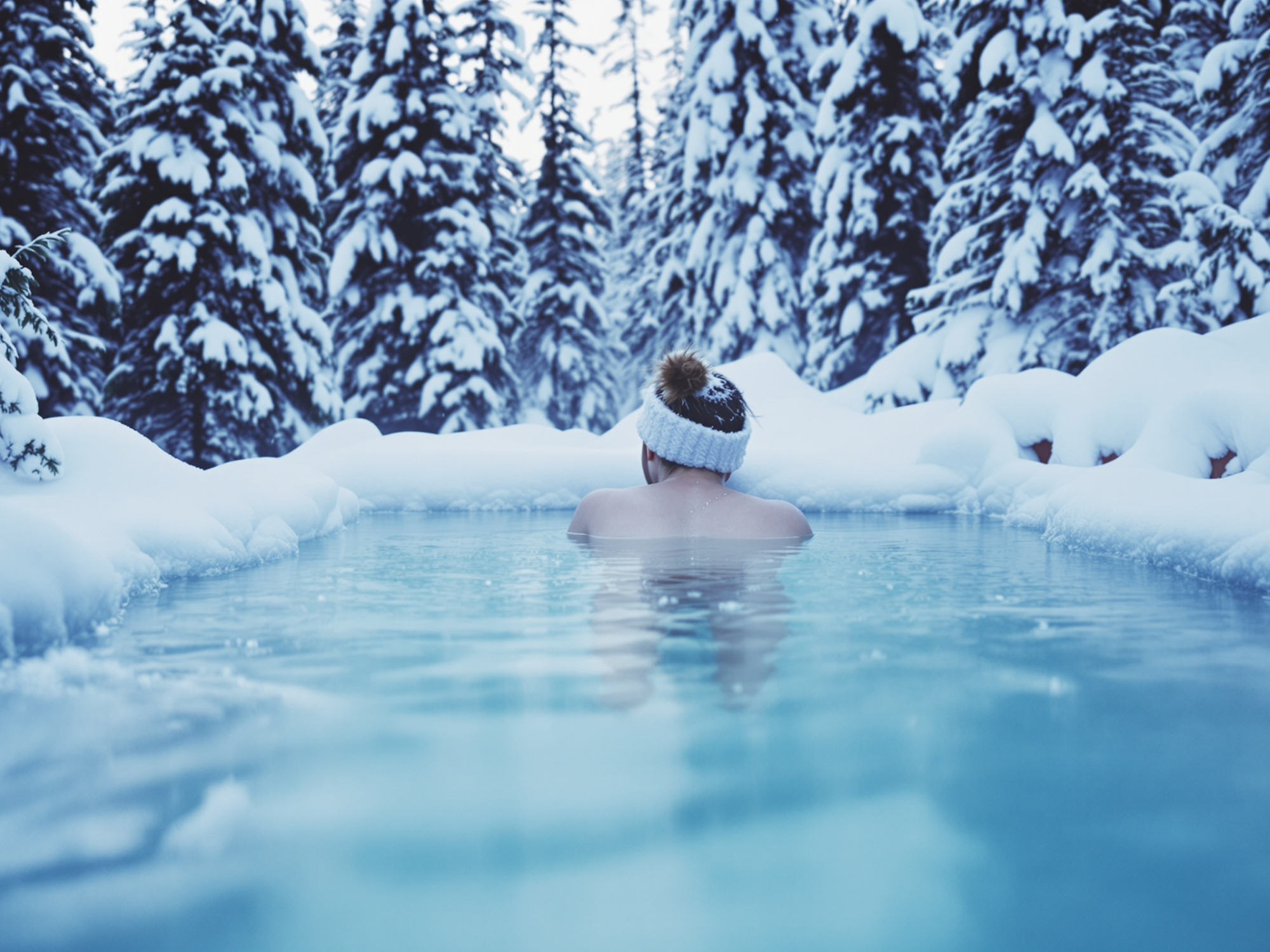 Bain froid nordique en pleine nature